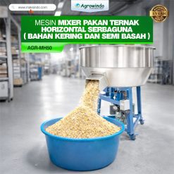 Mesin Mixer Pakan Ternak Horizontal Serbaguna (Bahan Kering dan Semi Basah) Agrowindo AGR-MH50