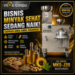 Mesin Pemeras Minyak Biji-Bijian (Oil Press) Plus Filter Maksindo MKS-J20