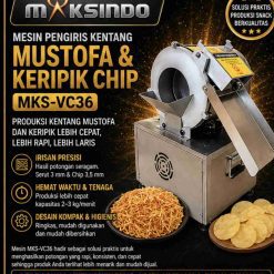 Mesin Pengiris Kentang Mustofa 3 mm dan Keripik Chip 3,5 mm Maksindo MKS-VC36