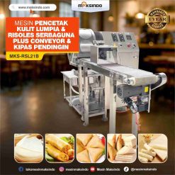 Mesin Pencetak Kulit Lumpia dan Risoles Serbaguna (MKS-RSL21B) Plus Conveyor & Kipas Pendingin