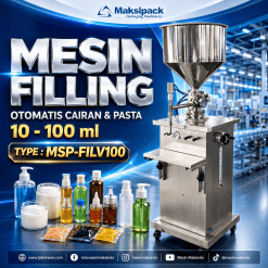 Mesin Filling Otomatis Cairan dan Pasta 10-100 ml Maksipack MSP-FILV100
