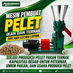 Mesin Pembuat Pelet Ikan dan Ternak AGR-LET300 Listrik