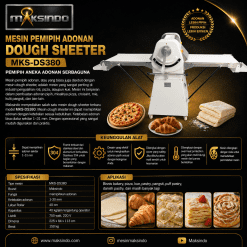 Mesin Pemipih Adonan Dough Sheeter Maksindo MKS-DS380