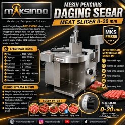 Mesin Pengiris Daging Segar Meat Slicer 0–20 mm MKS-FMS65