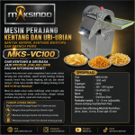 Mesin Perajang Kentang dan Ubi-Ubian Bentuk Keripik, Kentang Mustofa dan French Fries (MKS-VC100)