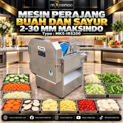 Mesin Perajang Buah dan Sayur 2-30 mm Maksindo MKS-IRS200