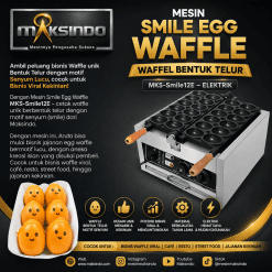 Mesin Smile Egg Waffle Wafel Bentuk Telur (MKS-Smile12E) – Elektrik