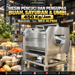 Mesin Pencuci dan Pengupas Buah, Sayuran & Umbi 450 Kg/Jam Maksindo MKS-HLP800