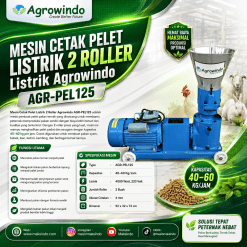 Mesin Cetak Pelet Listrik 2 Roller Listrik Agrowindo AGR-PEL125