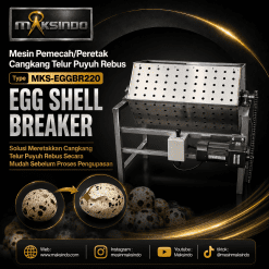 Mesin Pemecah Cangkang Telur Puyuh Rebus Maksindo MKS-EGGBR220