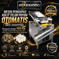 Mesin Pengupas Kulit Telur Puyuh Otomatis Maksindo MKS-EGGOT150