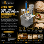 Mesin Press Kulit Tortilla dan Kebab Maksindo Type MKS-TRT350