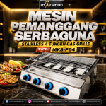 Pemanggang Serbaguna Full Stainless – Gas BBQ Grill 4 Tungku