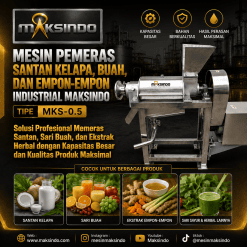 Mesin Peras Santan dan Buah 500 kg (Industrial Juicer) MKS-0.5