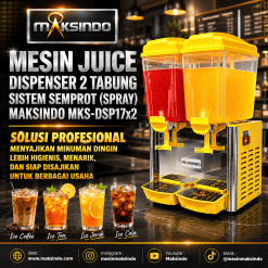 Mesin Juice Dispenser 2 Tabung (17 Liter) MKS-DSP17x2
