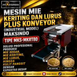 Mesin Mie Keriting dan Lurus Plus Konveyor (Industrial Model) Maksindo MKS-MKRT80