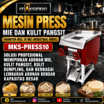 Mesin Press Mie dan Kulit Pangsit Diameter Roll 10 Inci (Industrial Model) Maksindo MKS-PRESS10