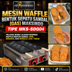 Mesin Waffle Bentuk Sepatu Sandal (Gas) MKS-SDG04