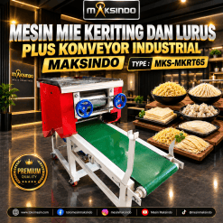 Mesin Mie Keriting dan Lurus Plus Konveyor Industrial Maksindo MKS-MKRT65