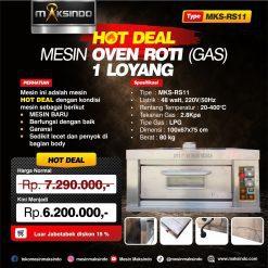 Hot Deal Mesin Oven Roti Gas 1 Loyang MKS-RS11