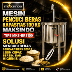 Mesin Pencuci Beras Kapasitas 100 KG Maksindo MKS-BRS100