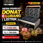 Mesin Pembuat Donut Listrik 6 Lubang MKS-DN60