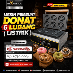 Mesin Pembuat Donut Listrik 6 Lubang MKS-DN60