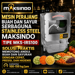 Mesin Perajang Buah dan Sayur Serbaguna Stainless Steel Maksindo MKS-IRS100