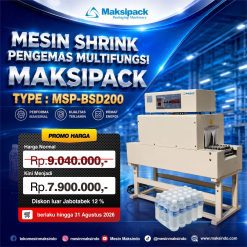 Mesin Shrink Untuk Pengemasan Produk Dalam Plastik MSP-BSD200