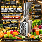 Mesin Pemeras Buah, Sayur, Jahe dan Empon-Empon Slow & Cold Press Juicer Stainless Maksindo MKS-JEX130