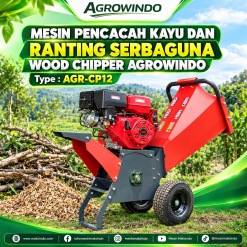 Mesin Pencacah Kayu dan Ranting Serbaguna Wood Chipper Agrowindo AGR-CP12