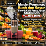 Mesin Pemeras Buah dan Sayur Slow & Cold Press Juicer Maksindo MKS-JEX60