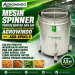 Mesin Spinner Peniris Minyak dan Air Kapasitas 3,5 Kg (15 Liter) Agrowindo AGR-SPIN3.5