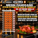 Mesin Pemanggang Ayam Gas 9 Tingkat Rottiseries GRILL-GR9