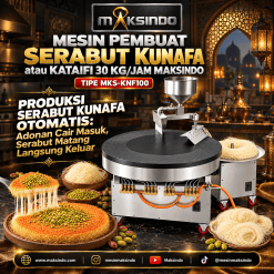Mesin Pembuat Serabut Kunafa atau Kataifi 30 kg/jam Maksindo MKS-KNF100