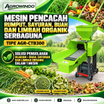Mesin Pencacah Rumput, Sayuran, Buah dan Limbah Organik Serbaguna Agrowindo AGR-CTB300