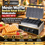Mesin Waffle Bentuk Kotak 10 Buah Maksindo MKS-WF10