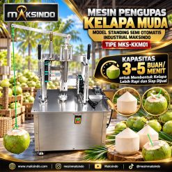 Mesin Pengupas Kelapa Muda Model Standing Semi Otomatis Industrial Maksindo MKS-KKM01