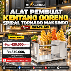 Alat Pembuat Kentang Goreng Spiral Tornado Maksindo MKS-TP-200