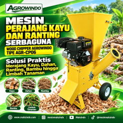 Mesin Perajang Kayu dan Ranting Serbaguna Wood Chipper Agrowindo AGR-CP06